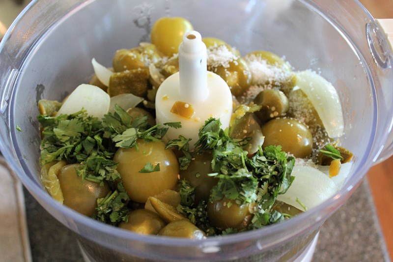 Easy Green Sauce for Freezing - Tomatillos, onions, peppers, and spices make an easy to make, delicious green sauce that's also suitable for freezing. Use as salsa or a topping for chicken enchiladas. So good!