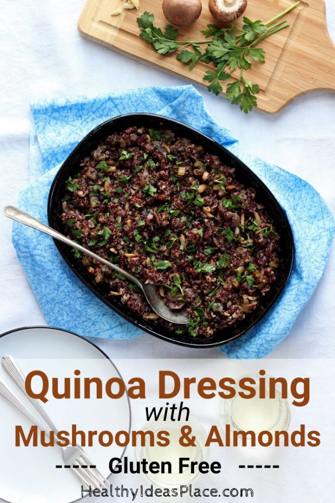 Quinoa Dressing with Mushrooms and Almonds Healthy Ideas Place