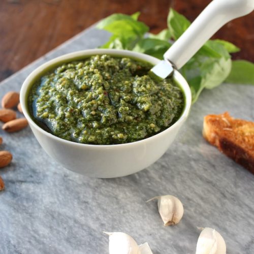 Basil Pesto with Almonds Healthy Ideas Place