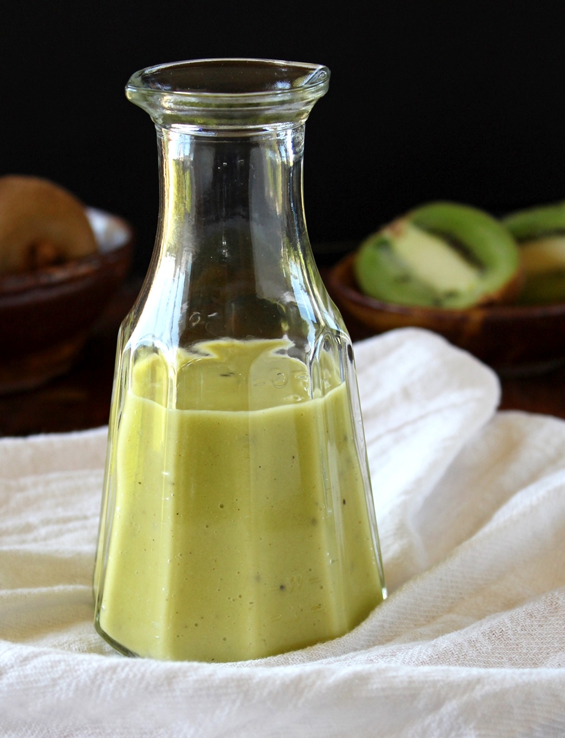  Fresh Kiwi Vinaigrette, easy to make with no added sugar of any kind, is a sweet, tangy vinaigrette perfect for topping your next salad. 