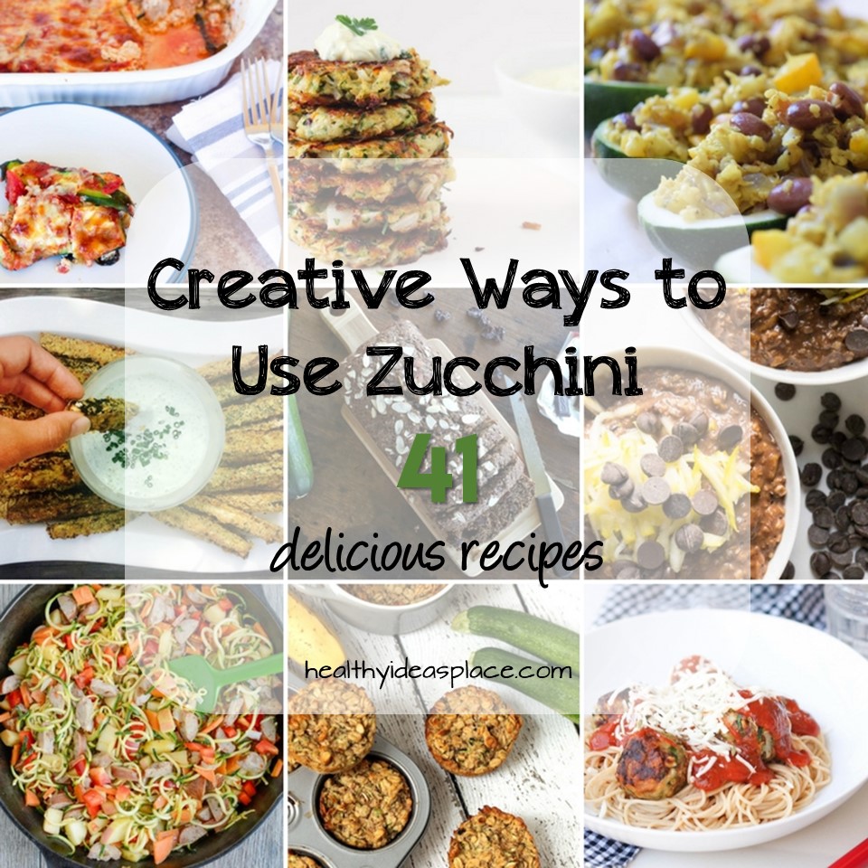 Creative Ways to Use Zucchini: 41 Delicious Recipes - Zucchini is a healthy summer squash that’s as versatile in cooking as it is prolific. Here are 41 creative and healthy ideas and recipes for using zucchini.
