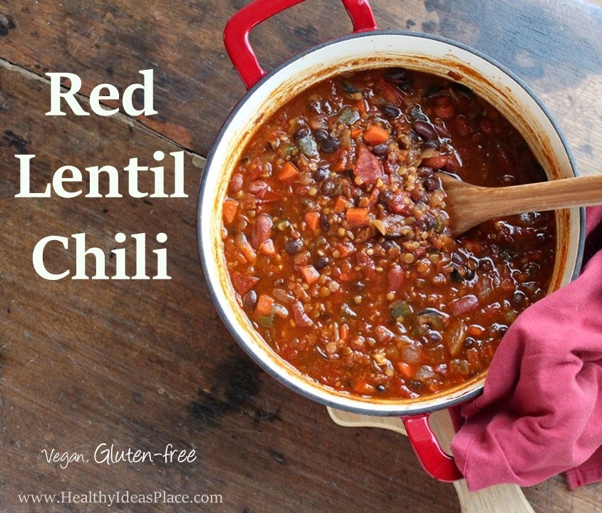 Vegetarian Chili With Red Lentils Healthy Ideas Place