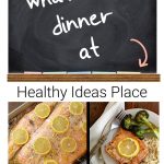 Chalkboard that says "What's for dinner at Healthy Ideas Place, Dinner Menu Plan Week 3"