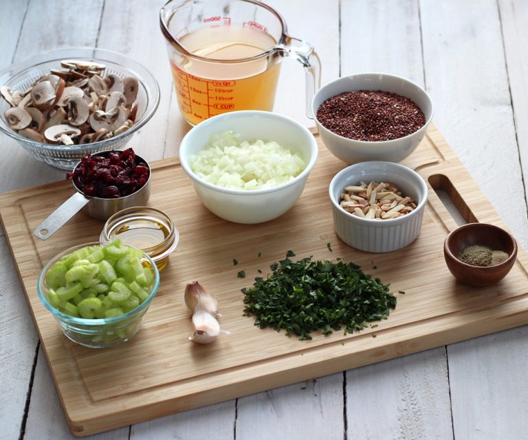 Quinoa Dressing with Mushrooms and Almonds Healthy Ideas Place